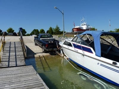 backing down ramp