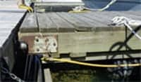 cord hung under dock