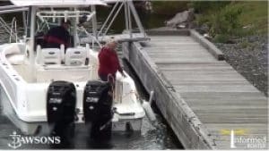 hto to dock twin outboard boat